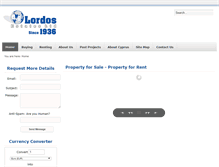 Tablet Screenshot of lordosestates.com